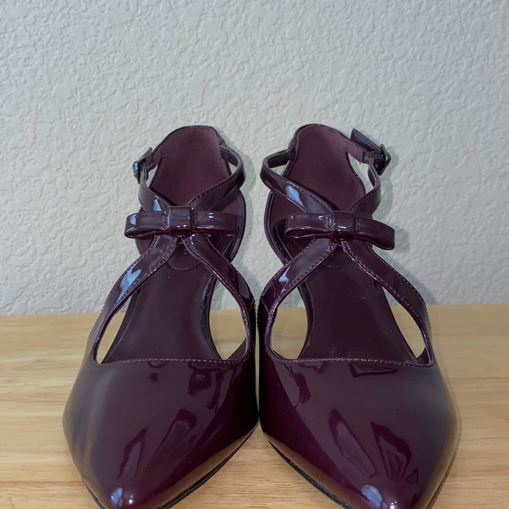 Plum Bow Heels